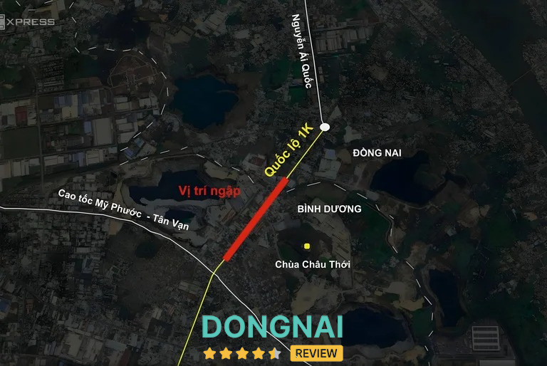 Quốc lộ 1K, đoạn giáp Đồng Nai và Bình Dương