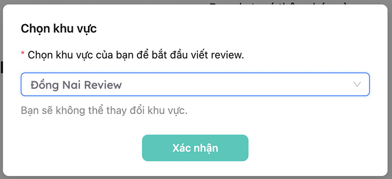 Chọn khu vực Đồng Nai