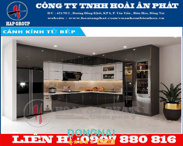 công ty thiết kế và thi công tủ bếp ở Biên Hòa