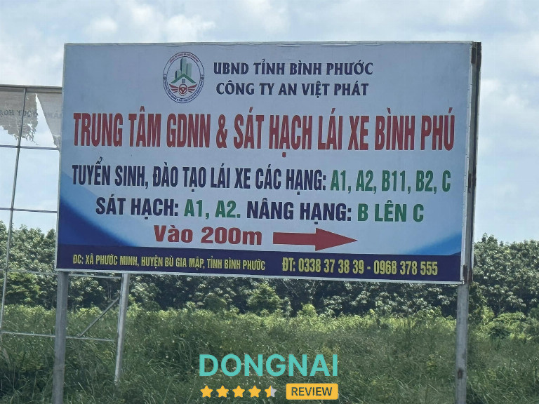 Trung tâm Đào tạo & Sát hạch Lái xe Trường Bình Phú - Xã Phước Minh