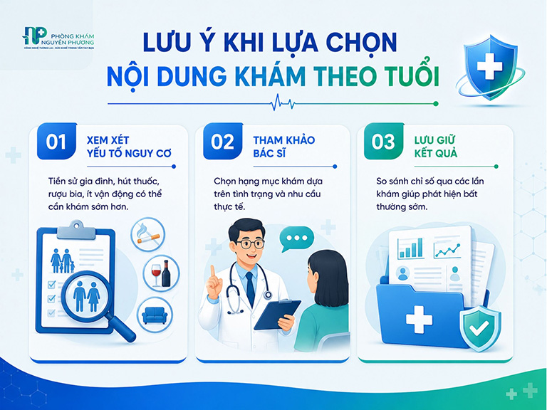 Khám sức khoẻ theo từng độ tuổi